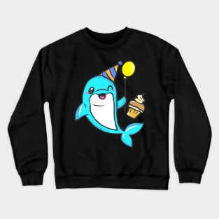 cute dolphin design whale fish animal welfare dolphin Crewneck Sweatshirt